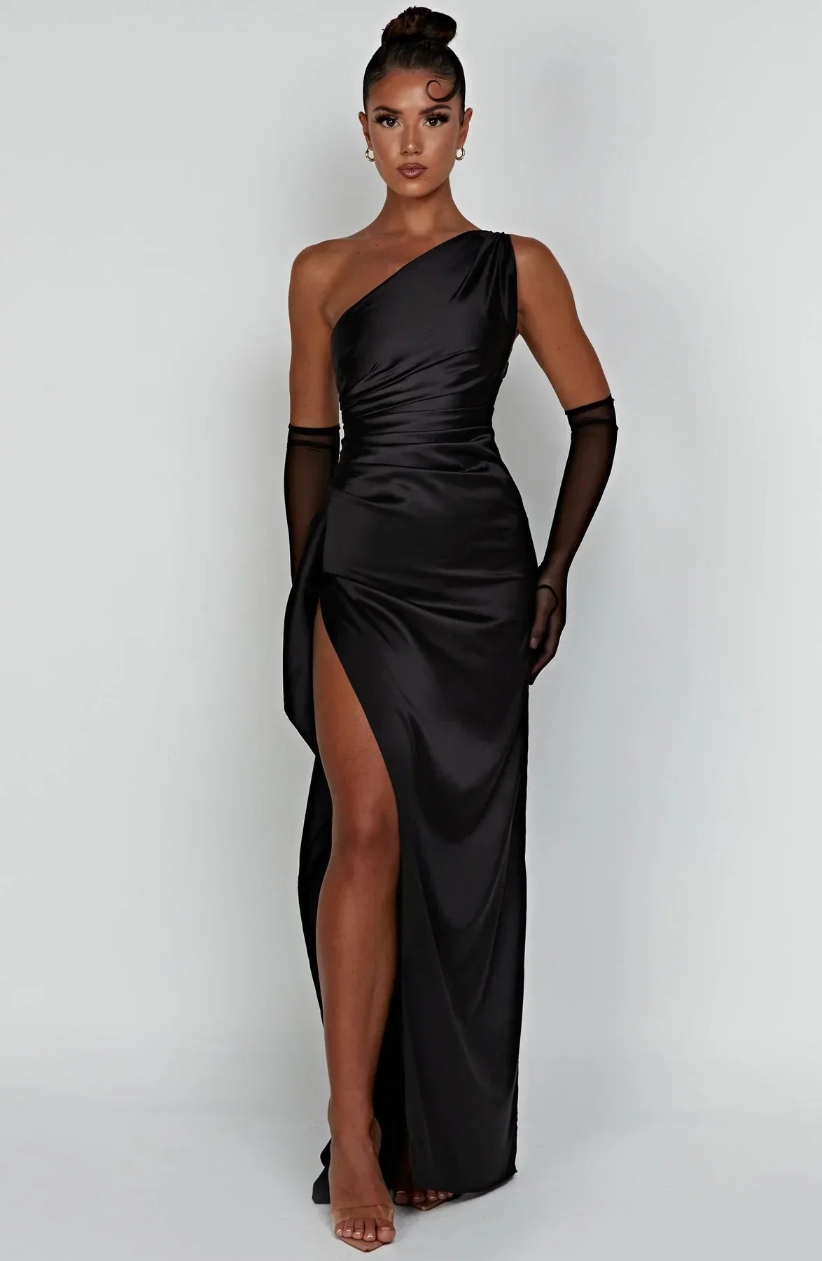 Isabeau | One Shoulder Satin Dress