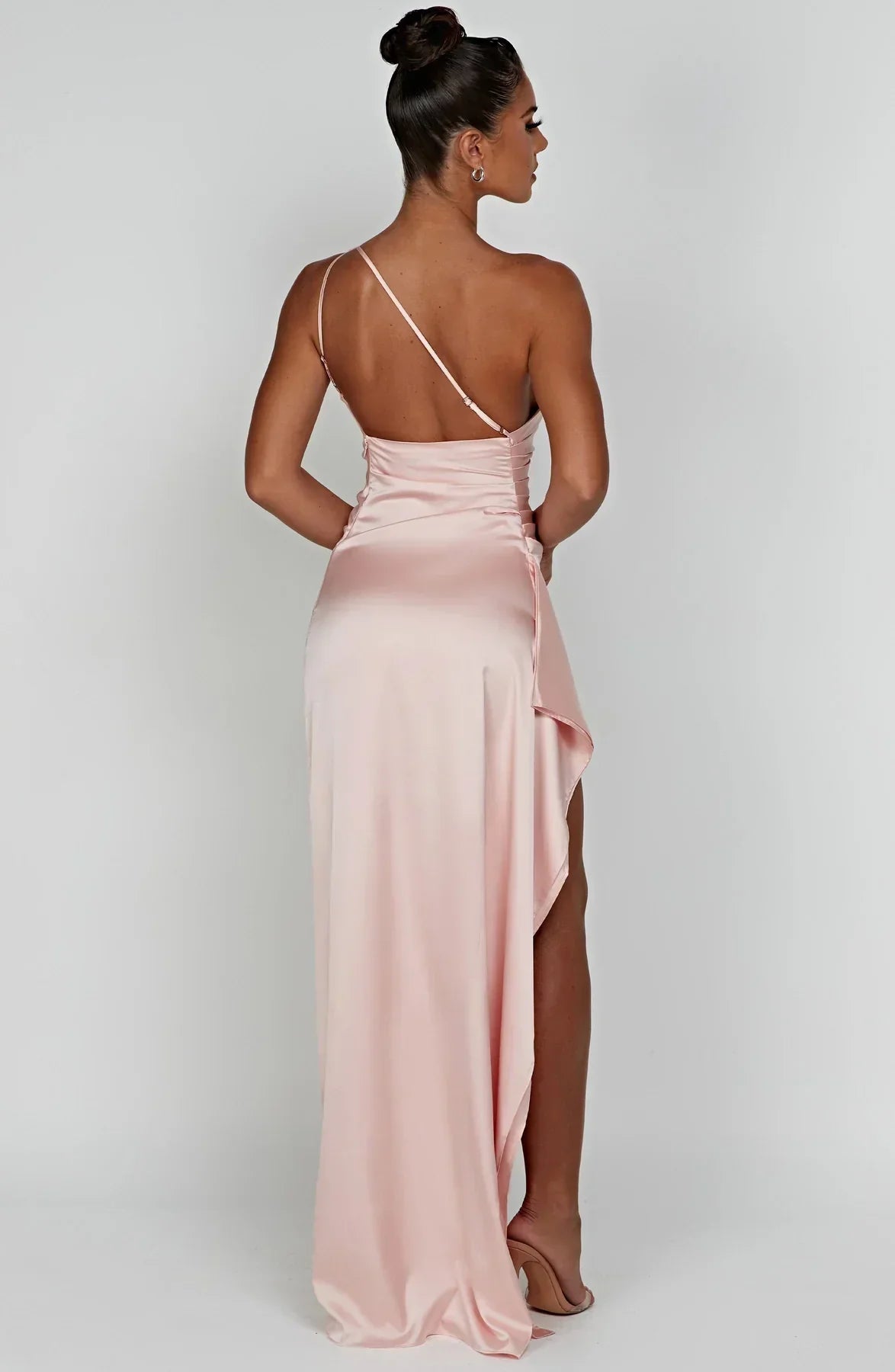 Isabeau | One Shoulder Satin Dress