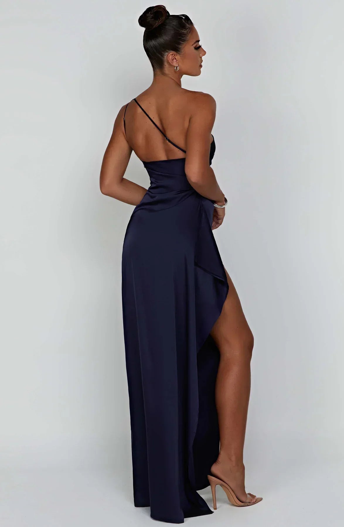 Isabeau | One Shoulder Satin Dress