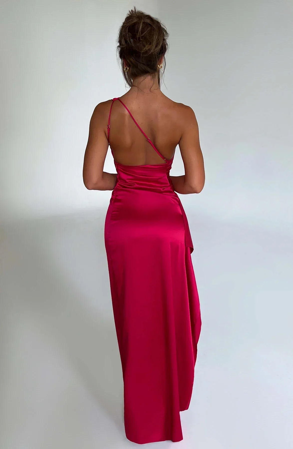 Isabeau | One Shoulder Satin Dress