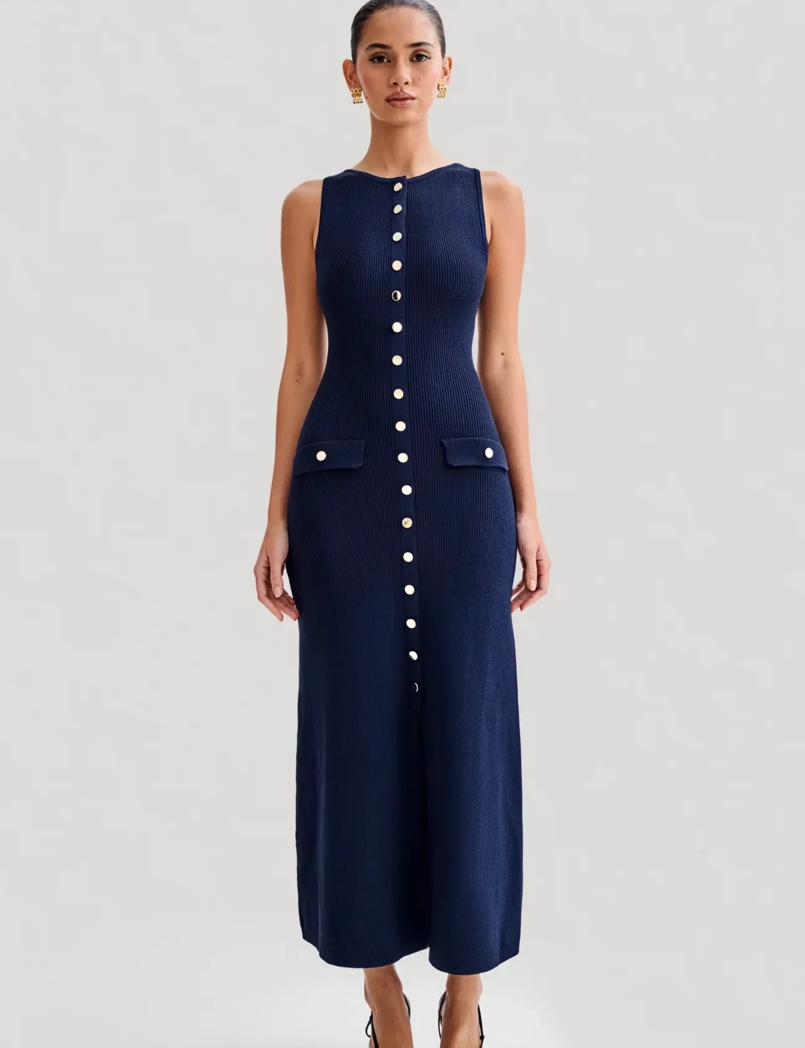 Ottilie | Elegant Knitted Maxi Dress