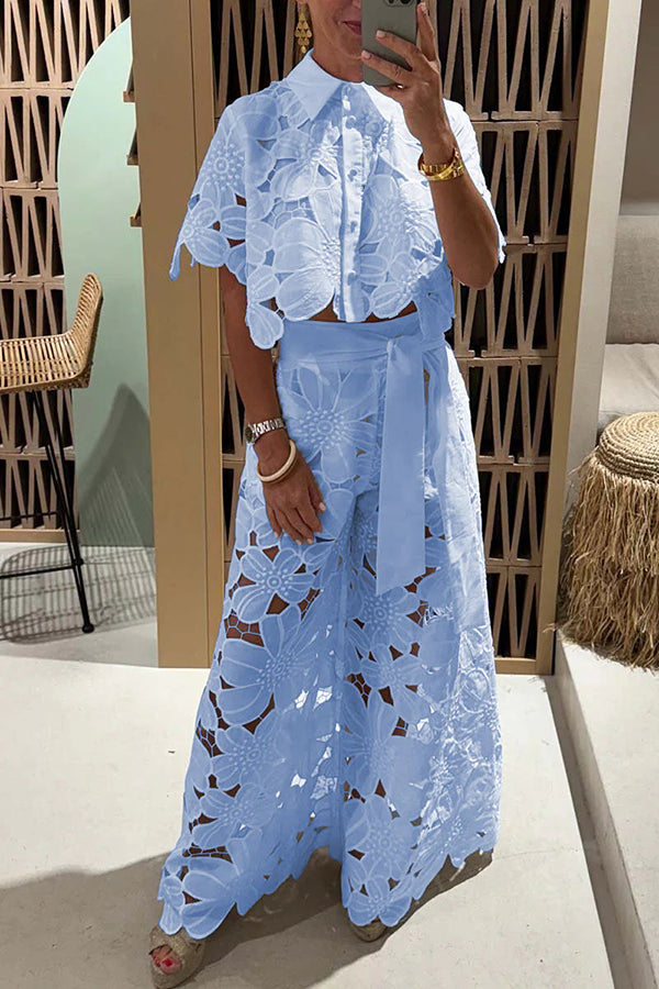 Dahliana | Elegant Lace Two-Piece Set