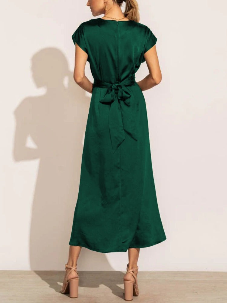 Astra | Elegant Silk Midi Dress