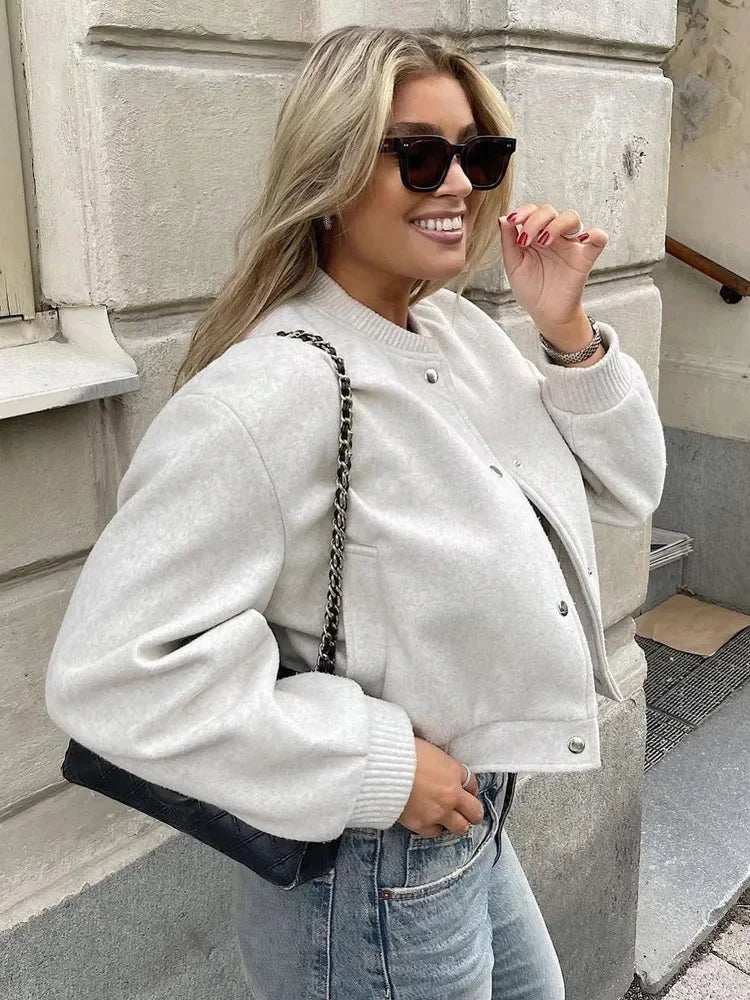 Davinia | Cropped Bomber Jacket