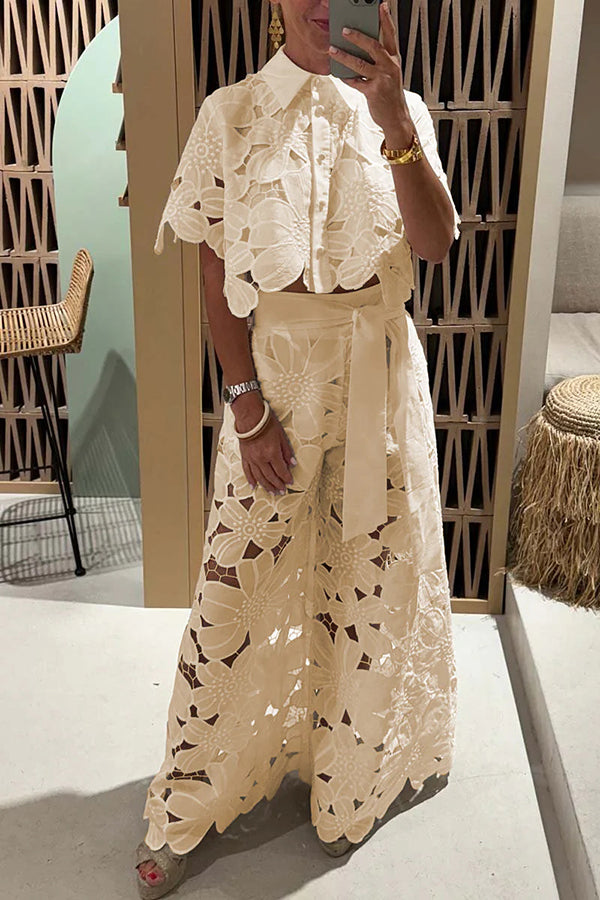 Dahliana | Elegant Lace Two-Piece Set