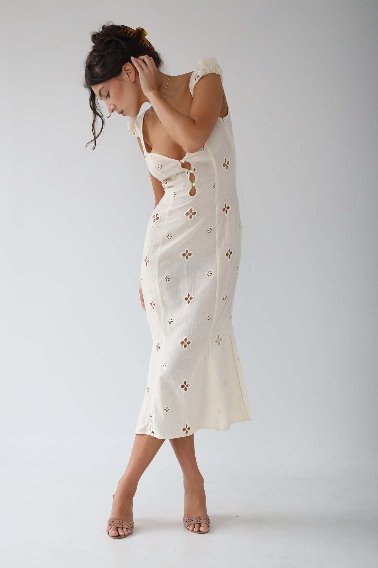Greer | Vintage Embroidered Midi Dress