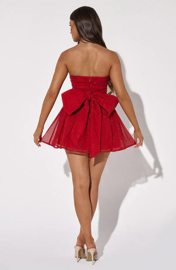 Gaia | Women's Sparkling Dress with Large Bow
