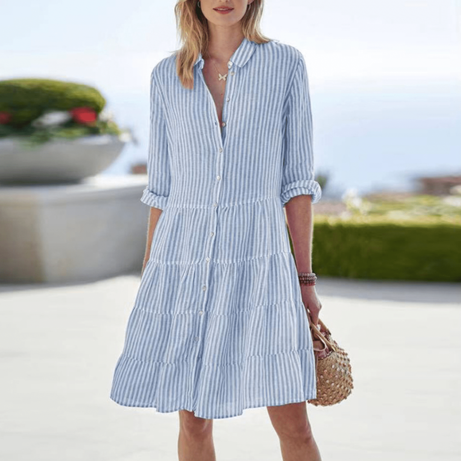 Elysia | Striped Summer Dress