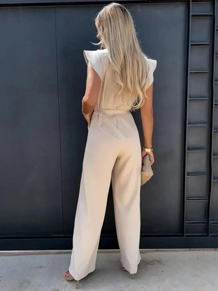 Eira | Ruffled Sleeves Jumpsuit Set