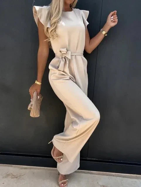 Eira | Ruffled Sleeves Jumpsuit Set