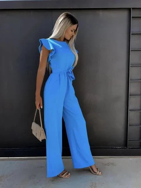 Eira | Ruffled Sleeves Jumpsuit Set