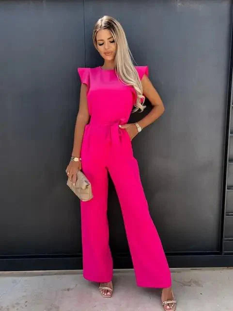 Eira | Ruffled Sleeves Jumpsuit Set