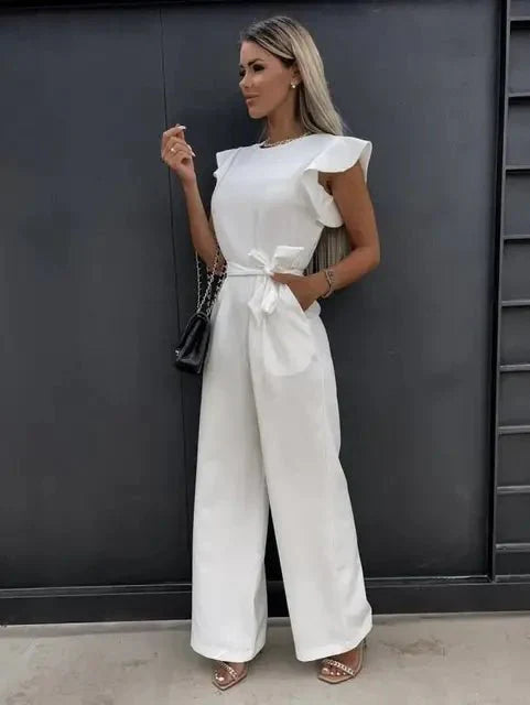 Eira | Ruffled Sleeves Jumpsuit Set
