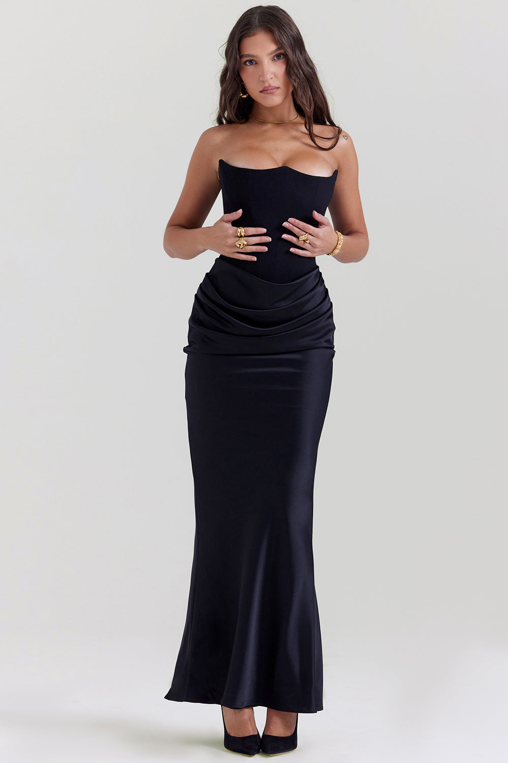 Romy | Strapless Corset Maxi Dress