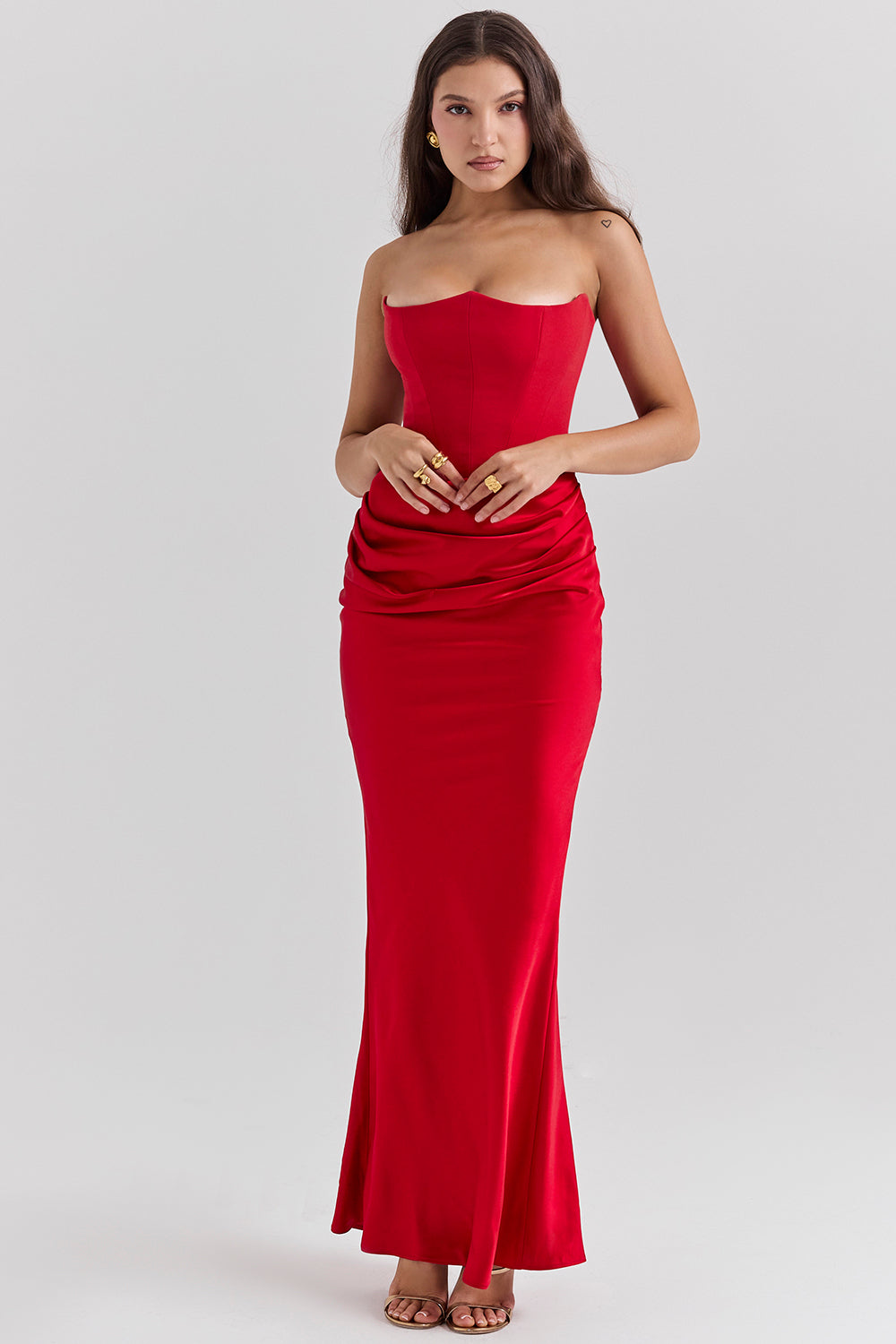 Romy | Strapless Corset Maxi Dress