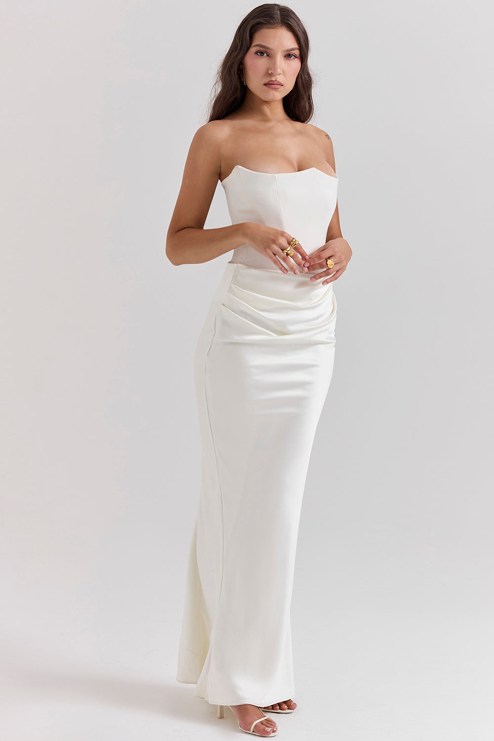 Romy | Strapless Corset Maxi Dress