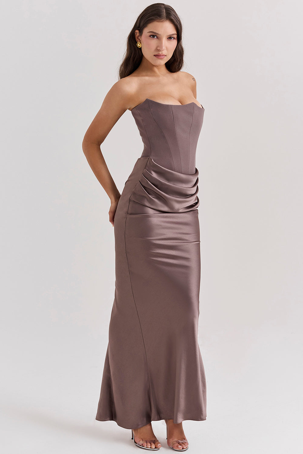 Romy | Strapless Corset Maxi Dress