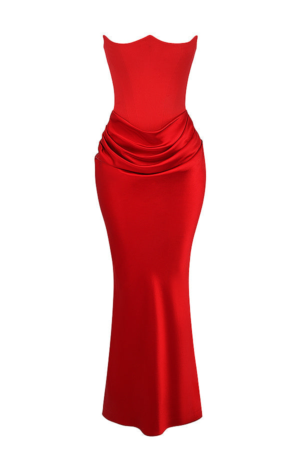 Romy | Strapless Corset Maxi Dress