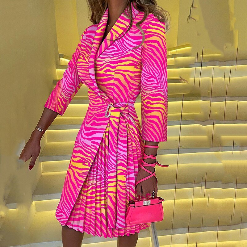 Inez | Elegant Collar Blazer Dress