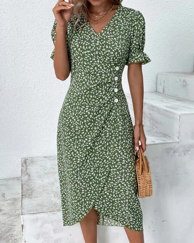 Bethany | Fresh Bloom V-Neck Dress