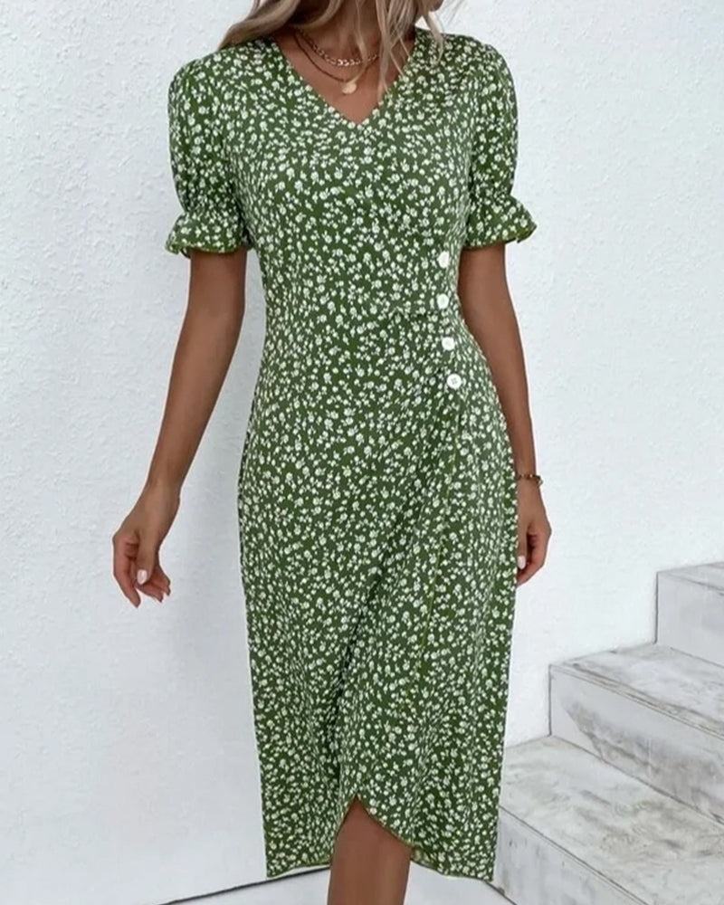 Bethany | Fresh Bloom V-Neck Dress