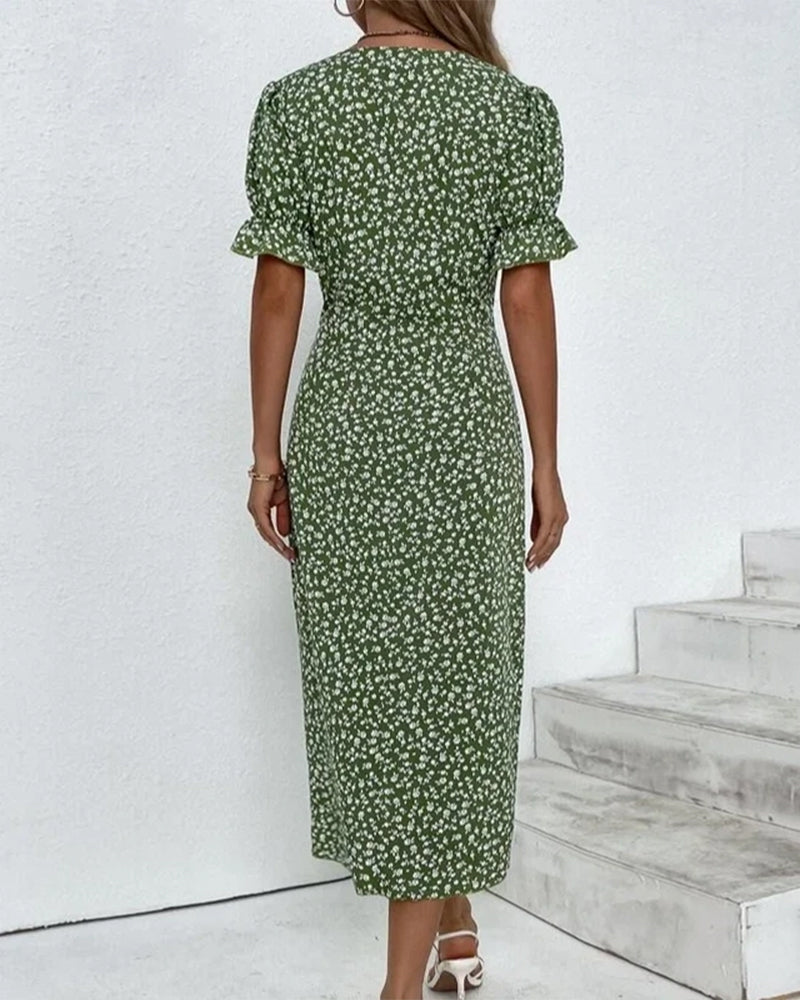 Bethany | Fresh Bloom V-Neck Dress