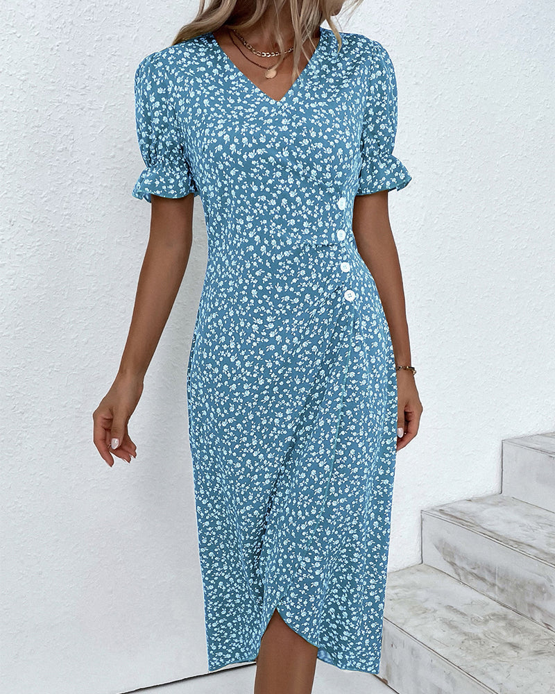 Bethany | Fresh Bloom V-Neck Dress