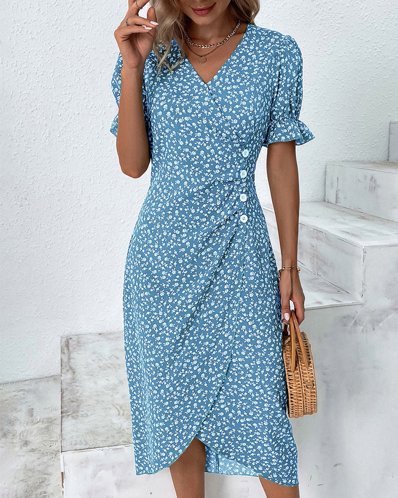 Bethany | Fresh Bloom V-Neck Dress