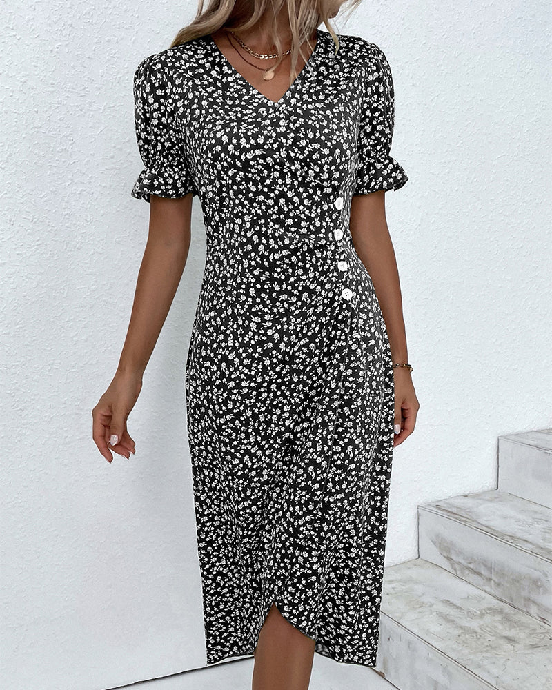 Bethany | Fresh Bloom V-Neck Dress