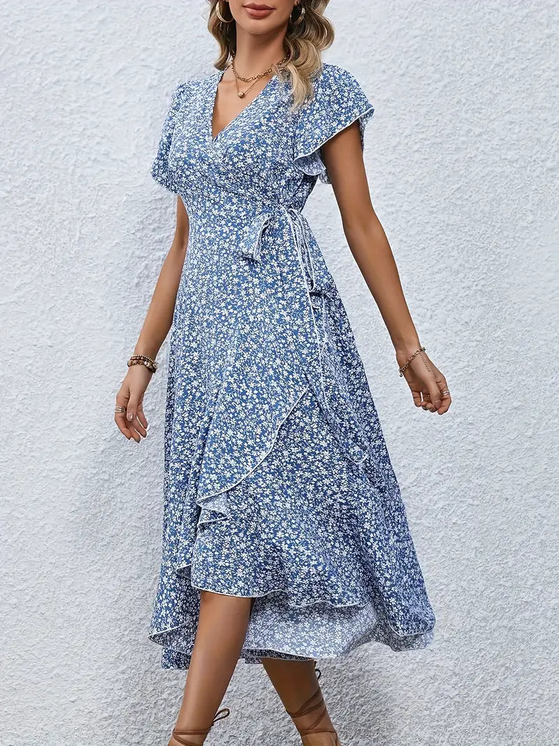 Primrose | Flowy Wrap Midi Dress