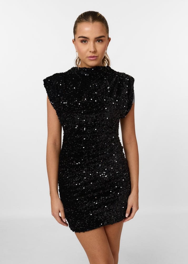 Saskia | Quilted Glitter Mini Dress