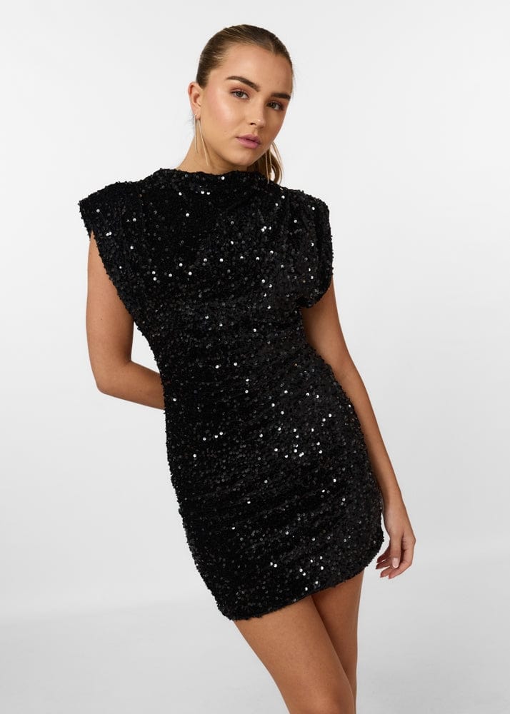 Saskia | Quilted Glitter Mini Dress