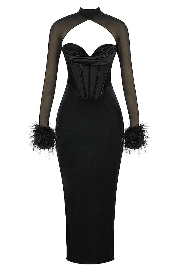 Bryher | Velvet Corset Maxi Dress
