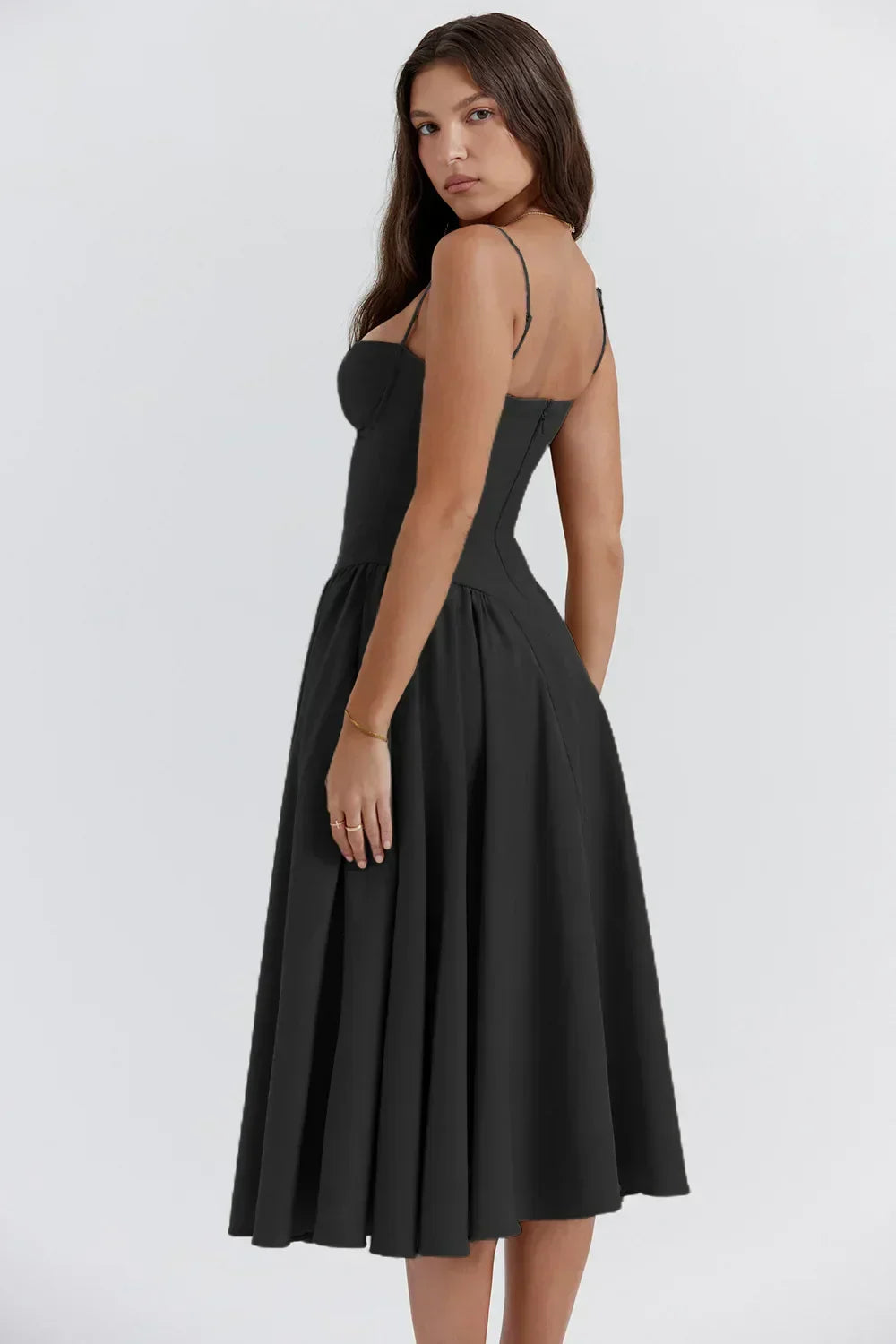 Lorelei | Sleeveless Corset Midi Dress
