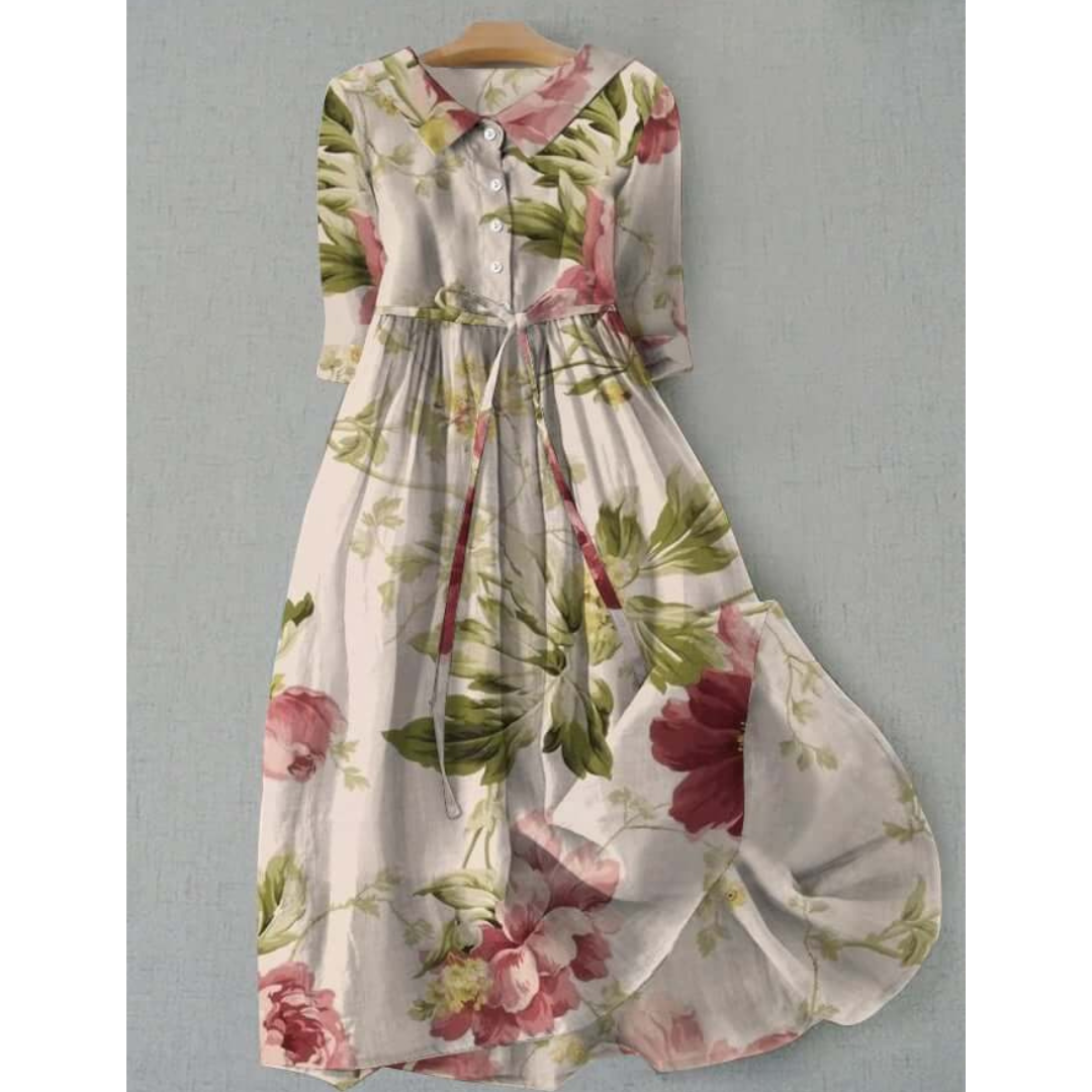 Marigold | Women's Vintage Elegant Floral Maxi Dress