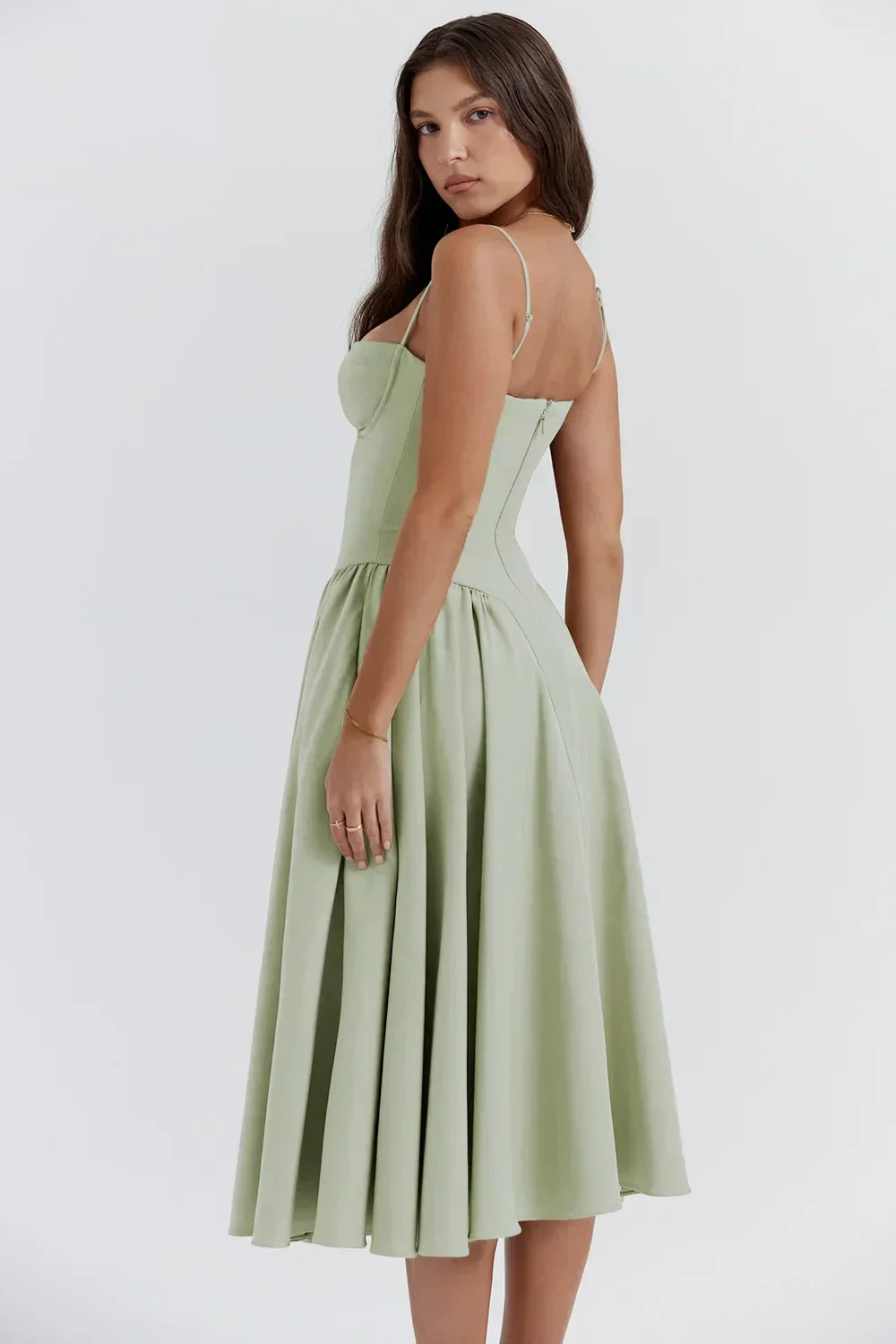 Lorelei | Sleeveless Corset Midi Dress
