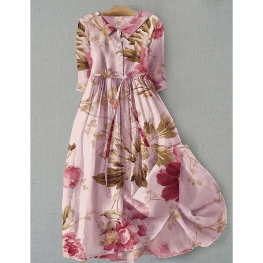 Marigold | Women's Vintage Elegant Floral Maxi Dress
