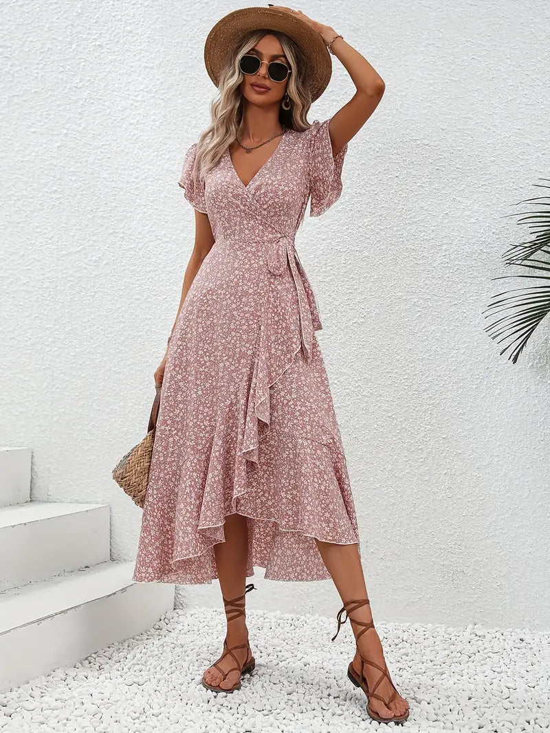 Primrose | Flowy Wrap Midi Dress