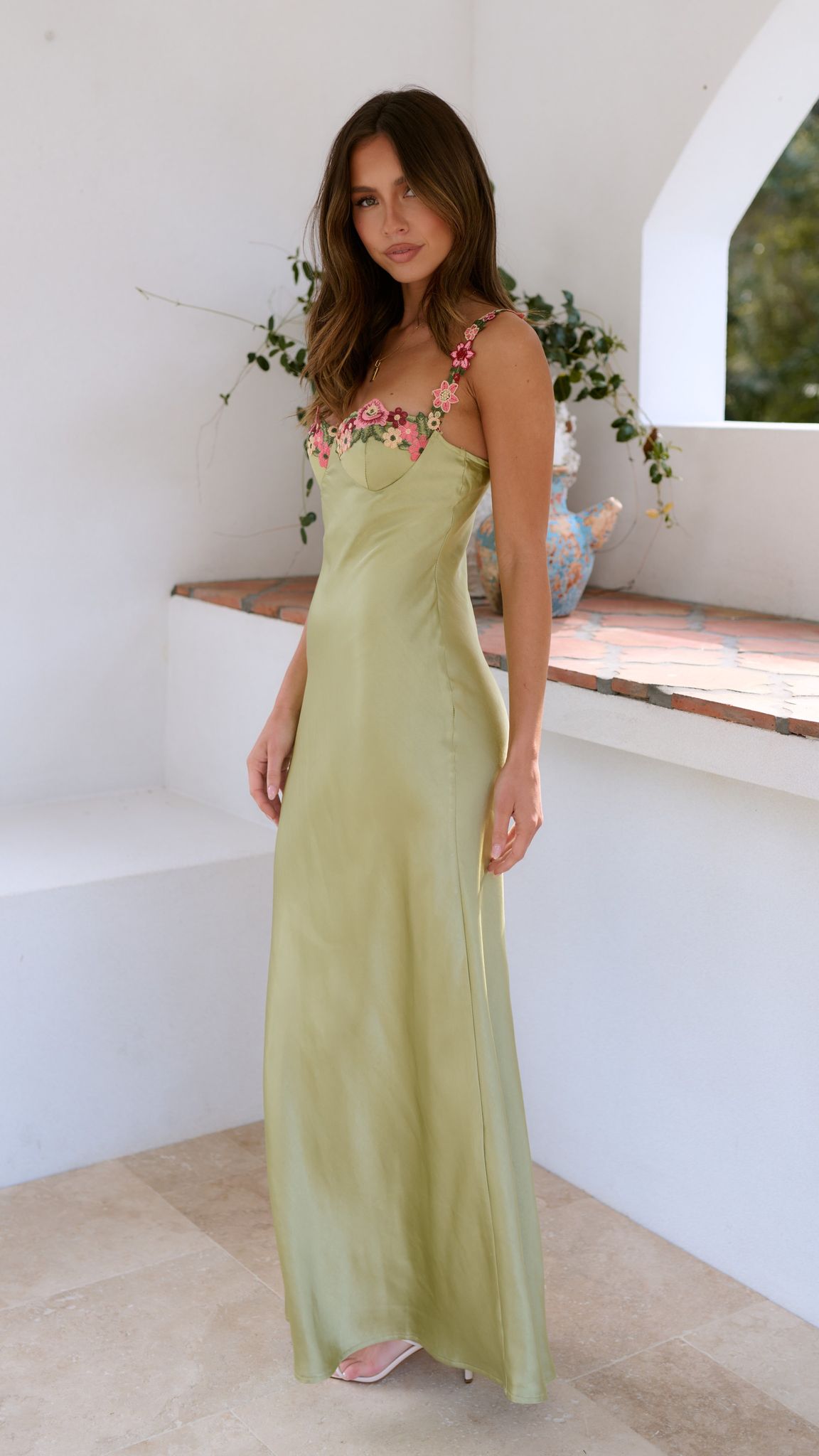 Francesca | Floral Detail Maxi Dress