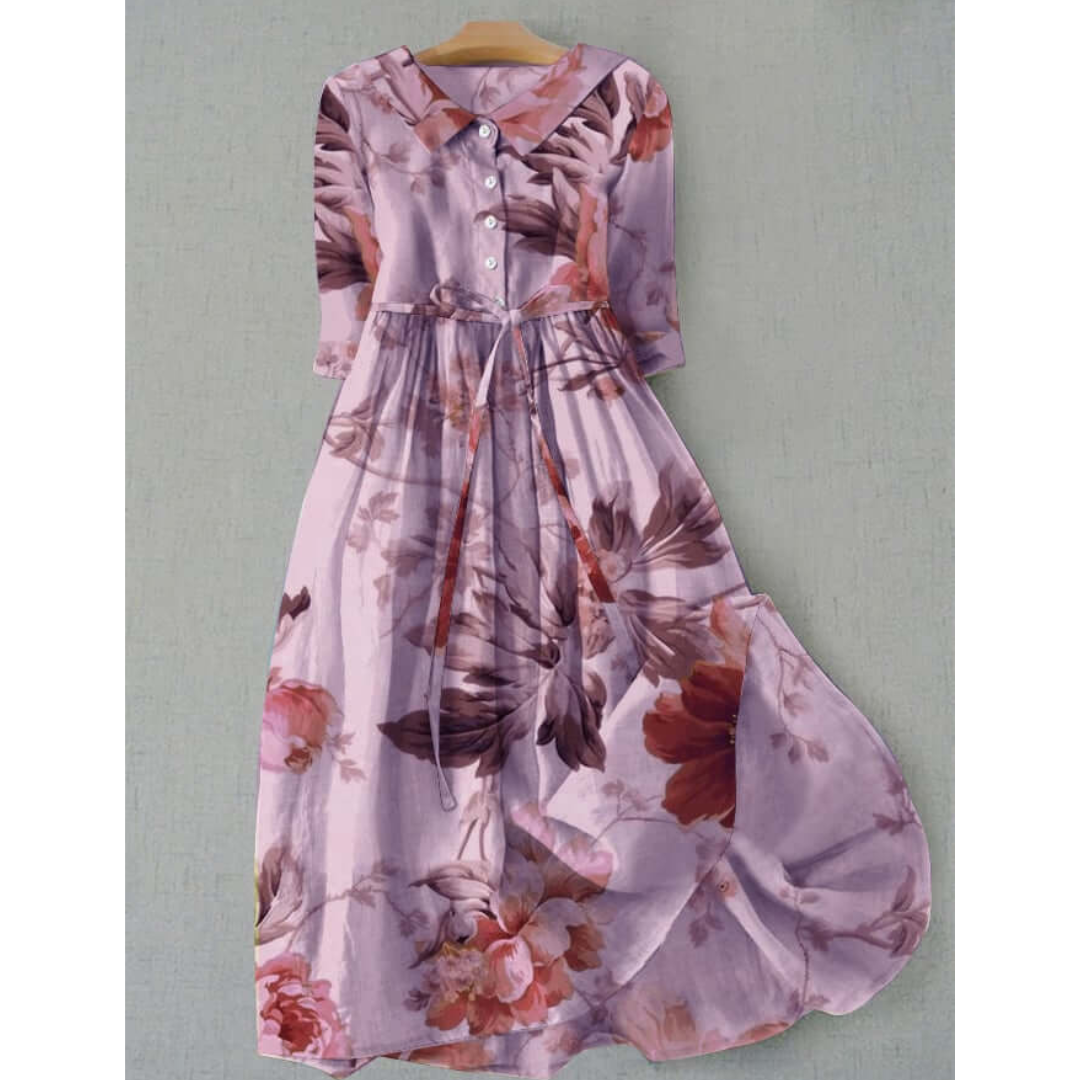 Marigold | Women's Vintage Elegant Floral Maxi Dress