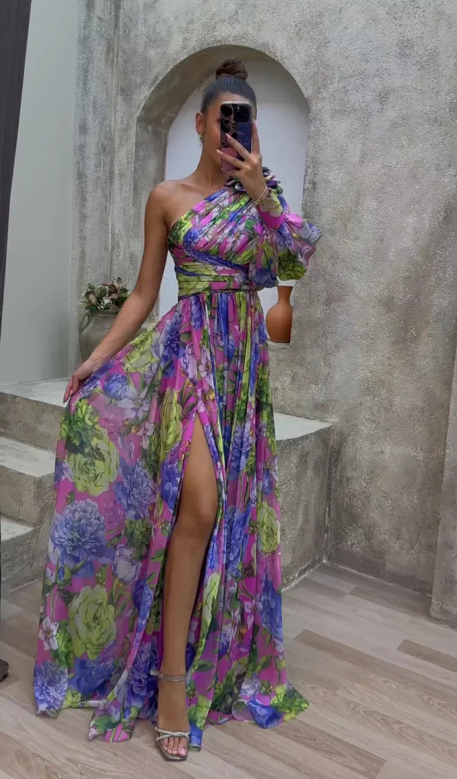 Tova | Floral One Shoulder Dress