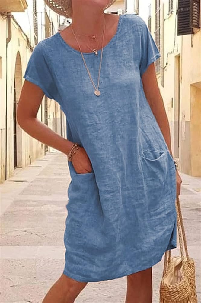 Ruby | Linen Dress with Pockets