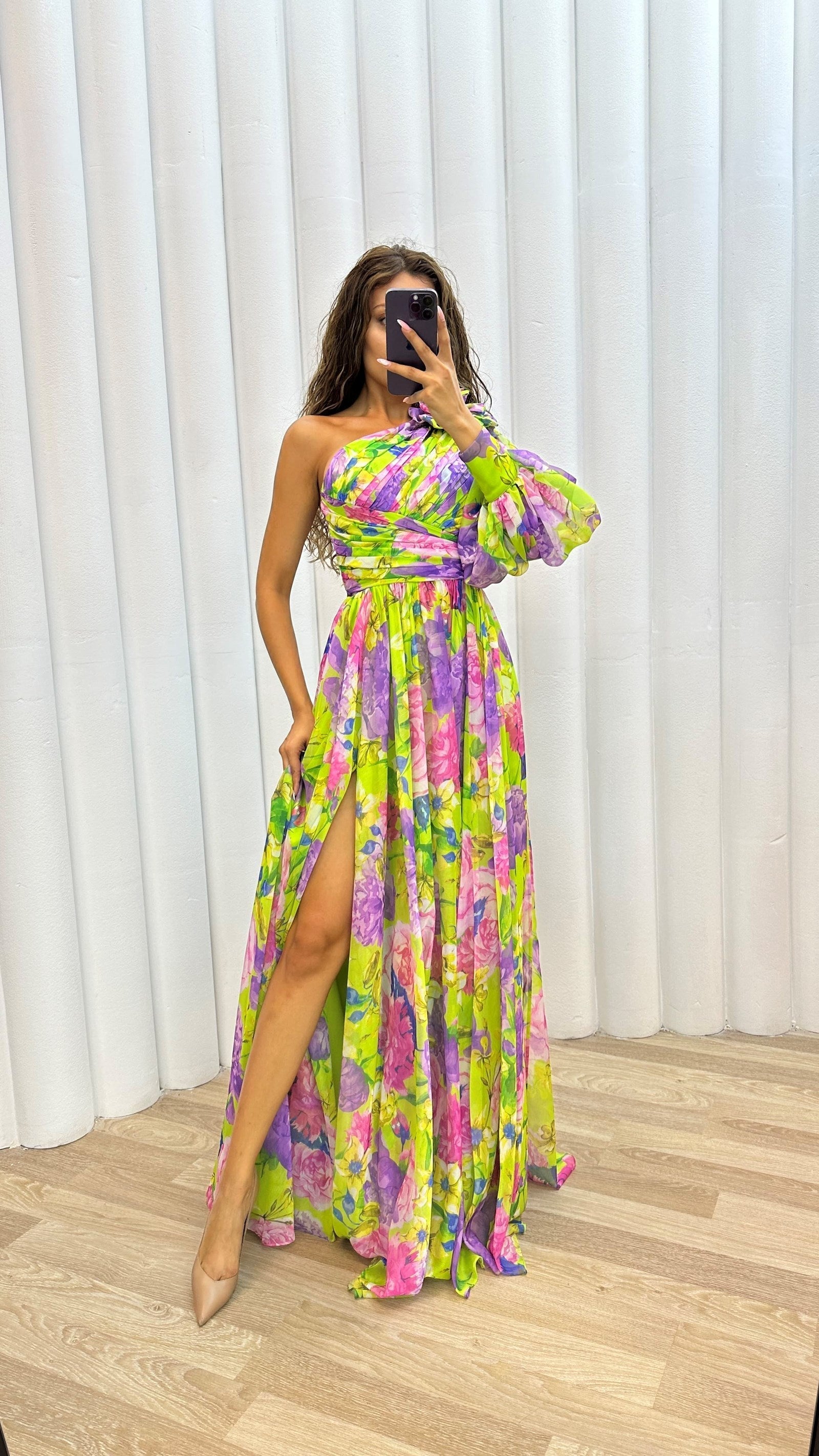 Tova | Floral One Shoulder Dress