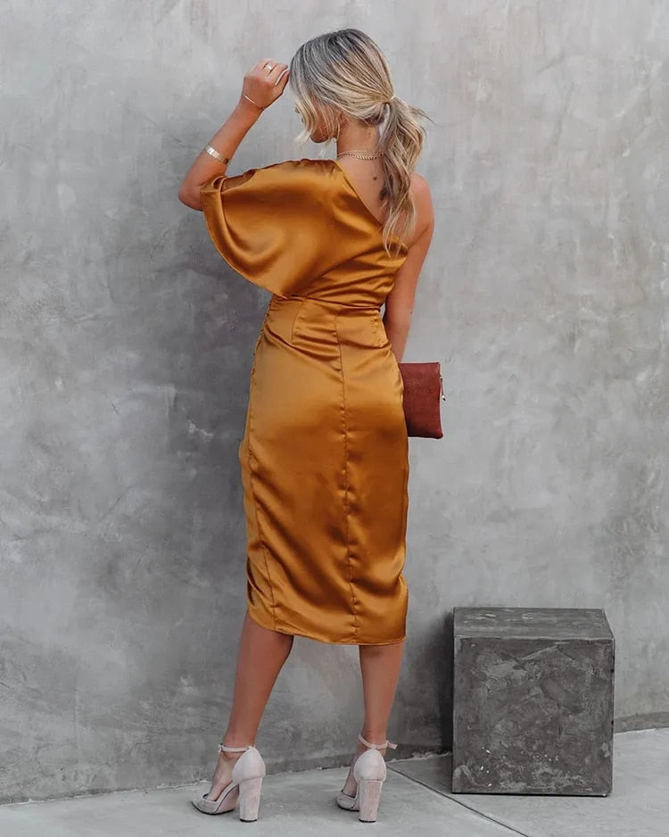 Tullia | Elegant Draped Cocktail Dress