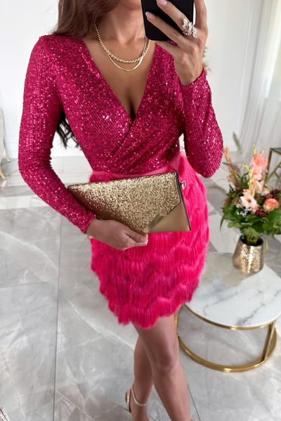 Rose | Sequin Fringe Dress
