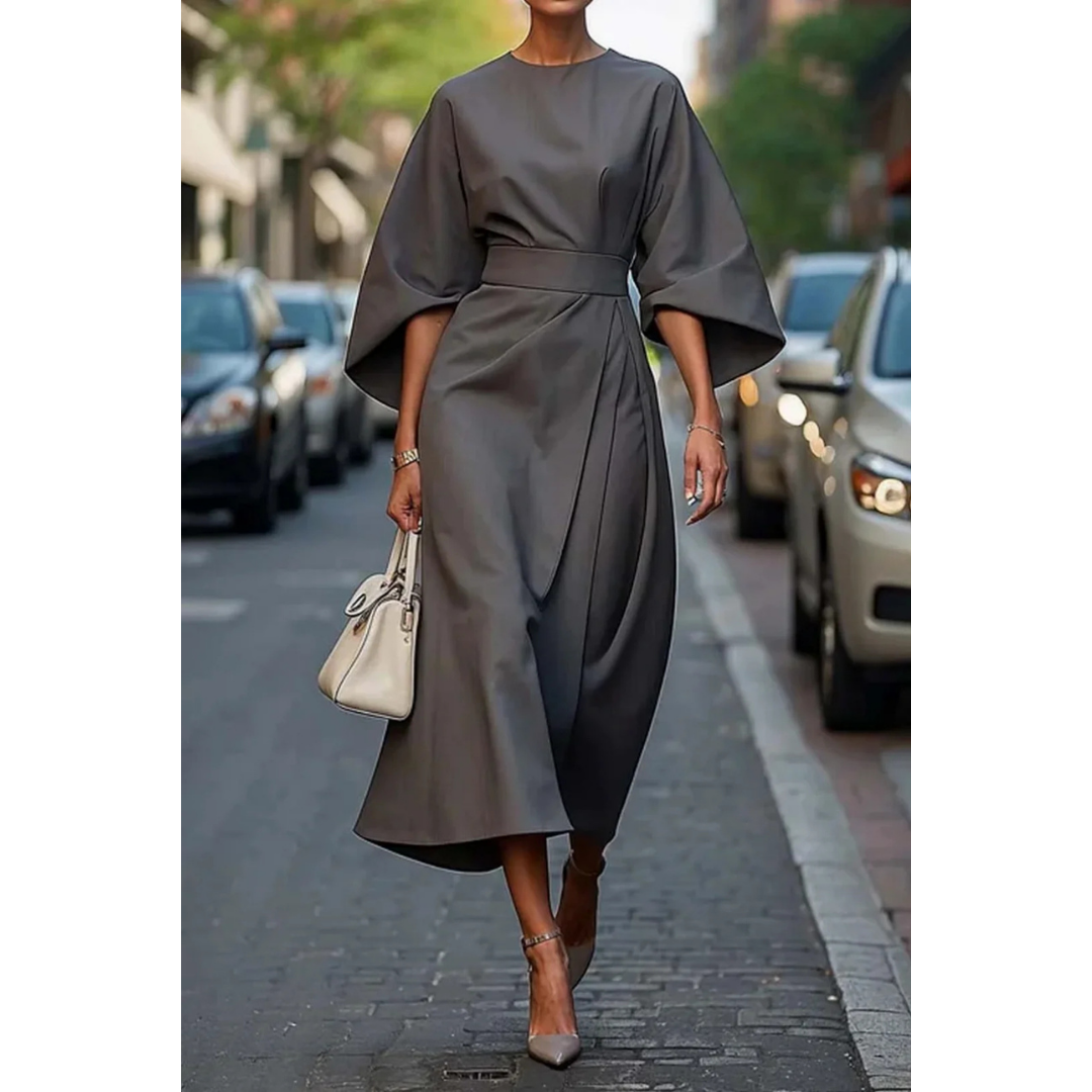 Dove | Elegant Lantern Sleeve Dress