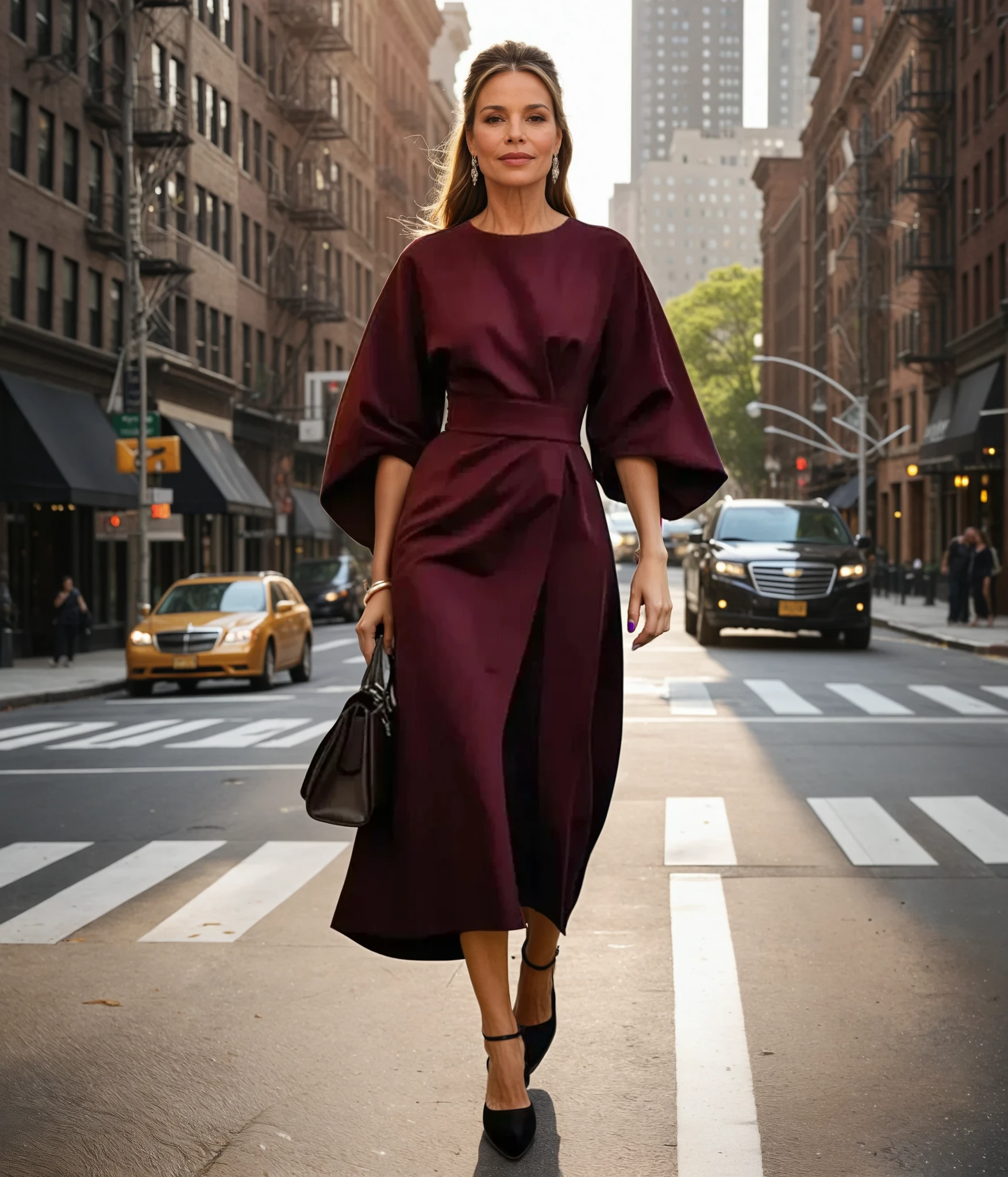Dove | Elegant Lantern Sleeve Dress