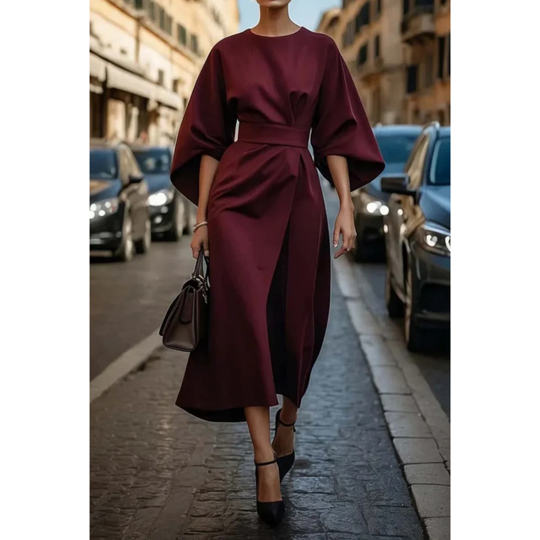 Dove | Elegant Lantern Sleeve Dress