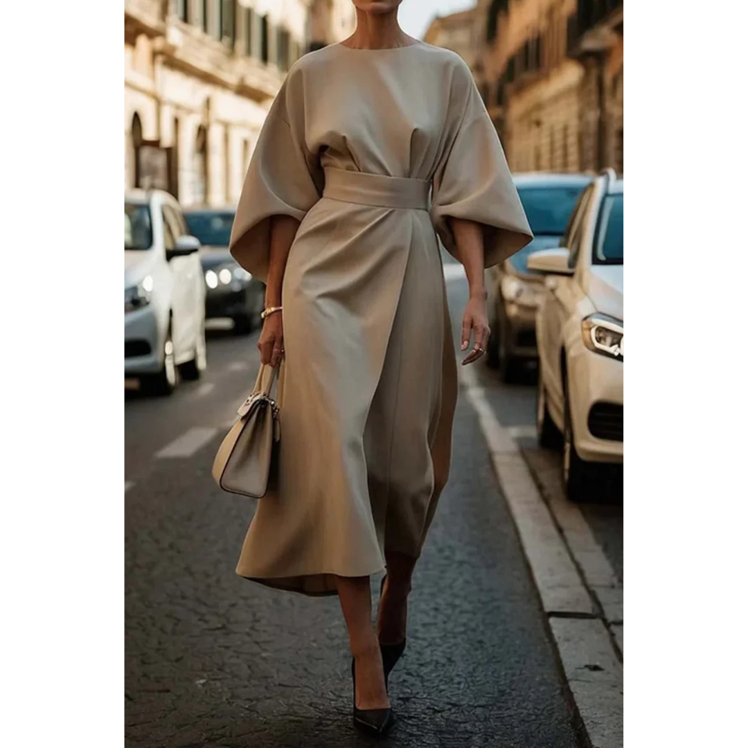 Dove | Elegant Lantern Sleeve Dress