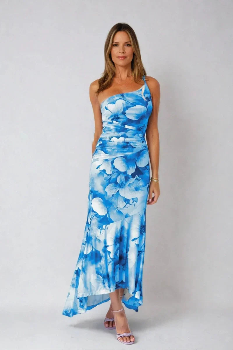 Harriet | One-Shoulder Pleated Dress